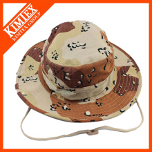 Großhandelsgewohnheit preiswerter gedruckter gestickter Wannen-Hut mit Schnur